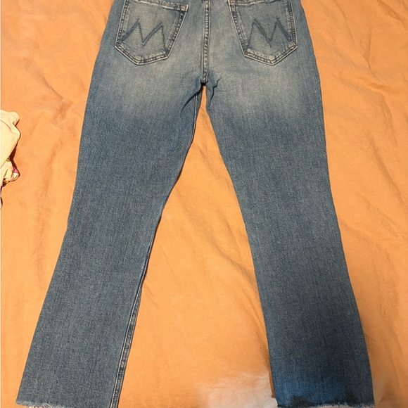 MOTHER The Pixie Dazzler Ankle Fray Distressed Button Fly Jeans - Picture 4 of 7